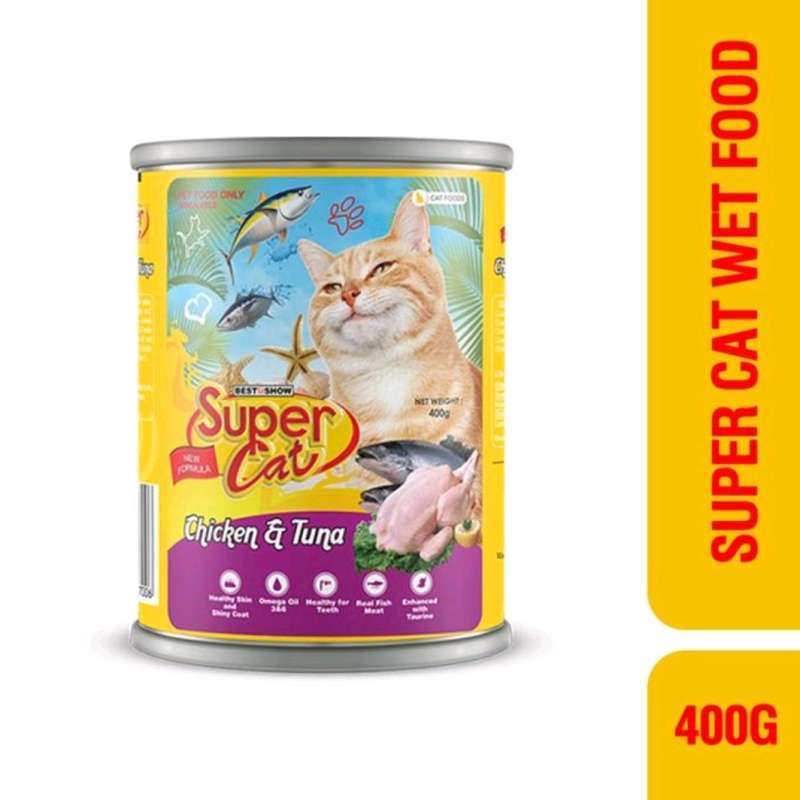 Best In Show Super Cat Makanan Kucing Basah Kaleng 400gr Adult Wet Cat  Food