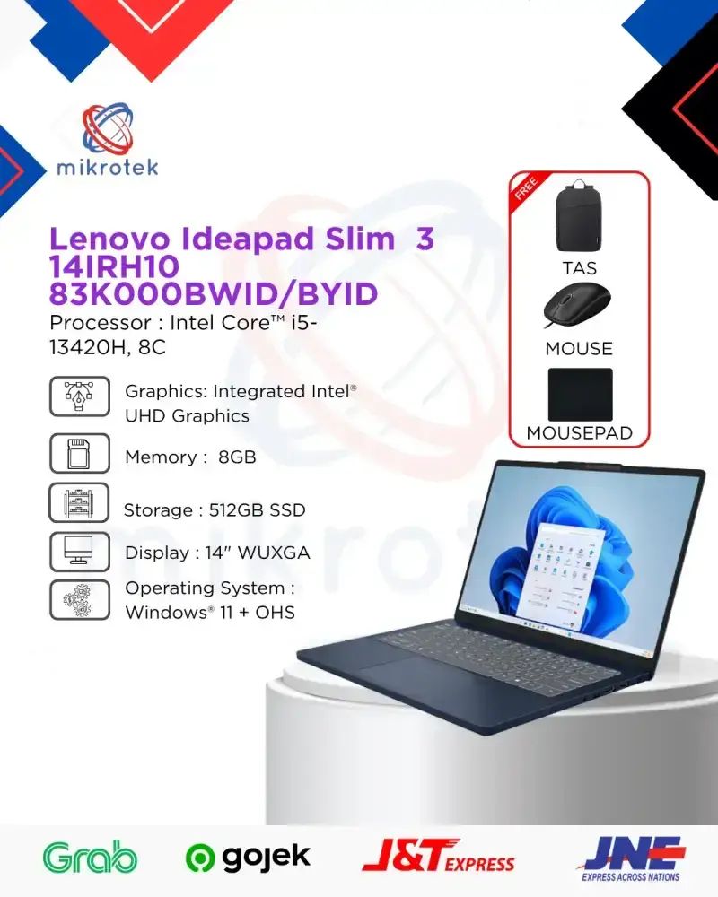 Promo Lenovo Ideapad Slim 3 14irh10 83k0007did 83k0007eid Bwid Byid ...