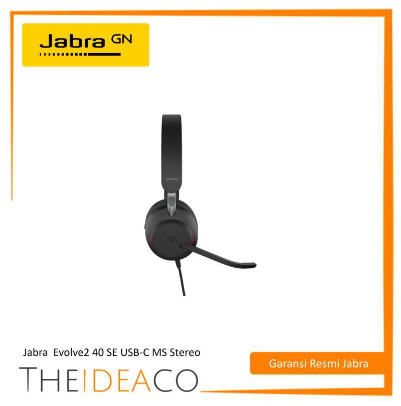 Jabra Evolve2 40 SE USB-C MS Stereo Headset 24189-999-899)