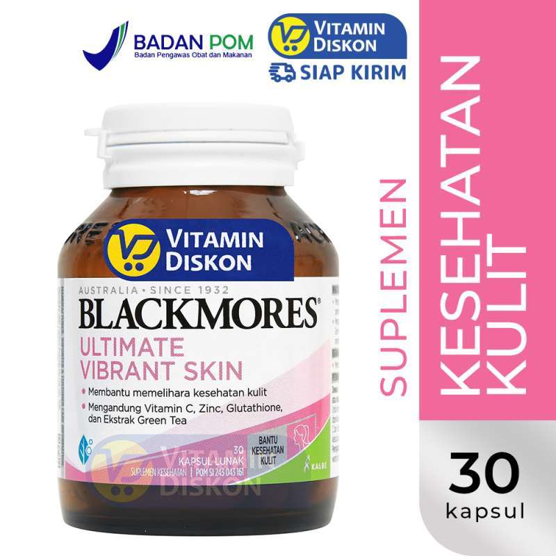 glutathione untuk wajah Promo Blackmores Ultimate Vibrant Skin 30 Tab | Suplemen Kesehatan Kulit,  Antioksidan, Anti Aging, Mencerahkan, Glutathione, Kolagen Diskon 13% Di  Seller Vitamindiskon Flagship Store - Pluit, Kota Jakarta Utara