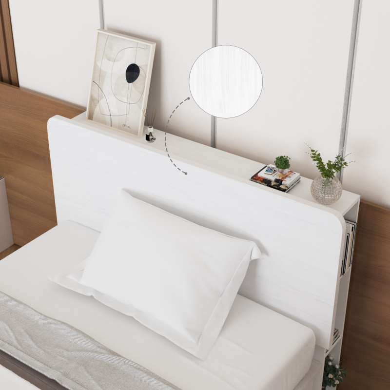 Jual Idea Perth - Headboard Kayu Rak Sandaran Kasur Tempat Tidur Putih  Modern Minimalis Di Seller Umkm Idea Furniture - Gunung Sindur, Kab. Bogor  | Blibli