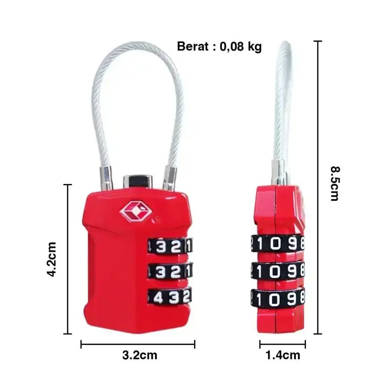 Promo Kenmaster Gembok Koper 32 Mm - Tsa Km-307 / Gembok Tas / Gembok ...