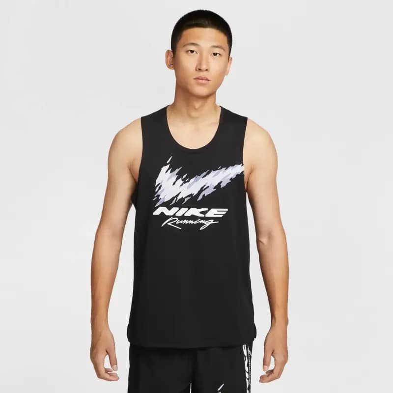 NIKE Men Running Dri-FIT Rn Enrgy Miler Tank Pakaian Lari Pria [HV6909-010] - Main Image
