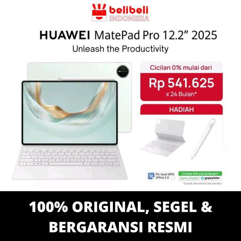 HUAWEI MatePad Pro 12.2-inch Dual OS Tablet dengan RAM 12GB/512GB, OLED PaperMatte Ultra Bright, dan Keyboard & Stylus 2-in-1 untuk Pengguna Profesional