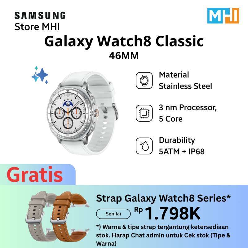 Samsung Galaxy Watch Classic 46mm – Smartwatch Premium Original – Tahan  Air Debu – Garansi Resmi SEIN