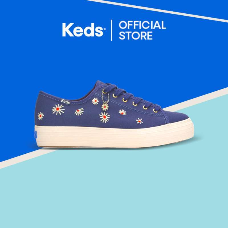KEDS Women Triple Kick Canvas Embroidery-WF68441