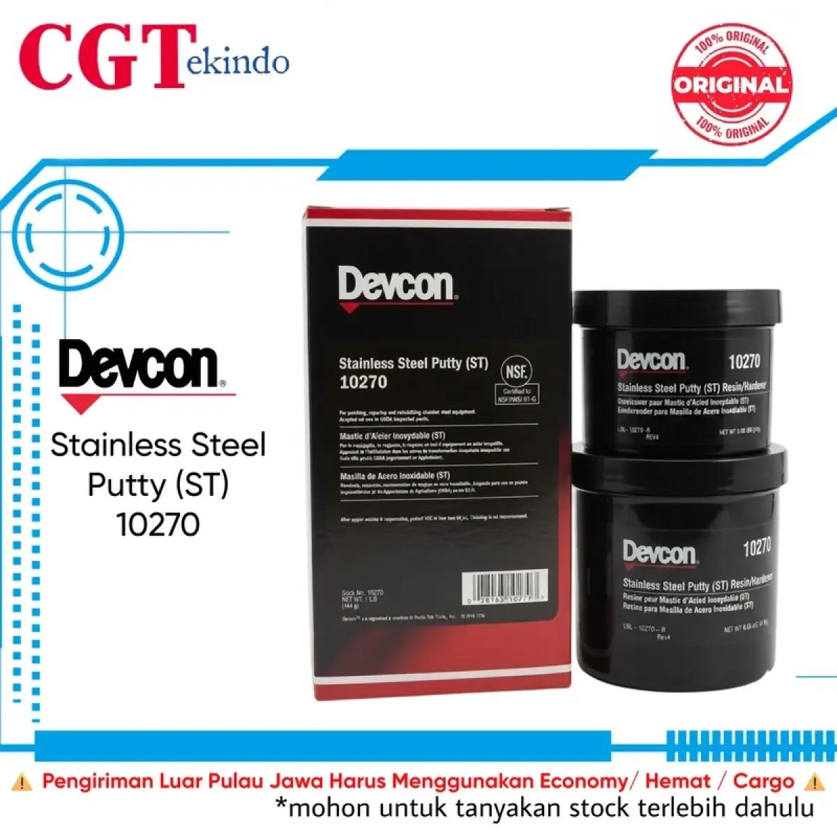 Jual Devcon 10270 Stainless Steel Putty (st) 1 Lb 454gr - Lem Besi ...