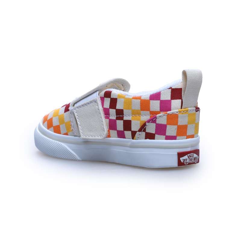 Promo Vans Toddler Slip-on V Retro Rainbow Checkerboard