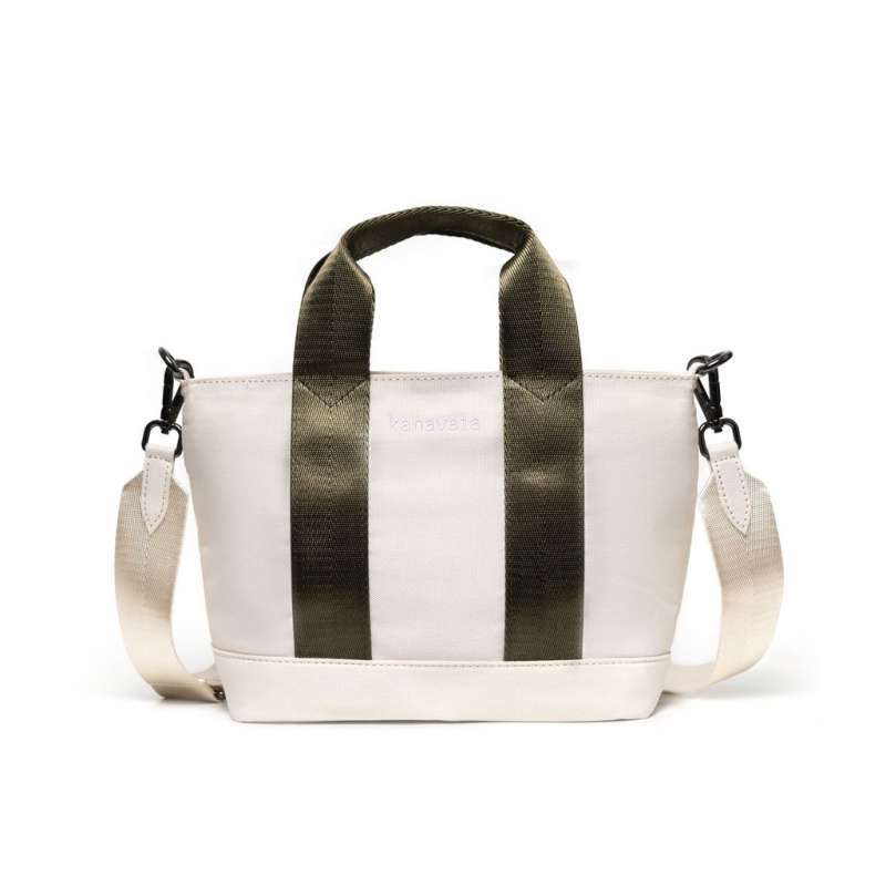 Bdg Totebag Mini Kanavaia Mini Tote Bag In Cream Army Green