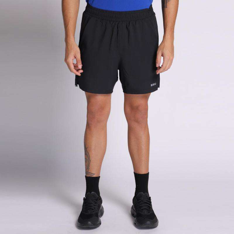 2XU Men Running Shorts Aero Mesh 2In1 inch Celana Pendek Lari Pria  [2XUMR7351BBS]