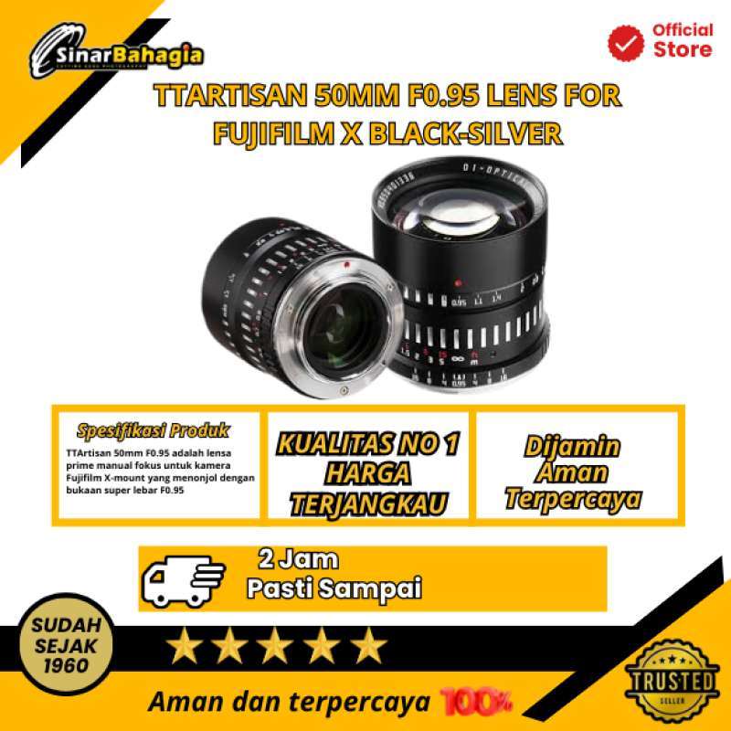 TTArtisan 50mm Lens for Fujifilm X Black-Silver