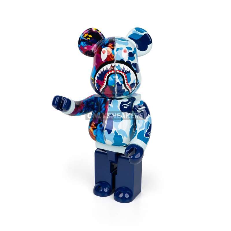 Jual Bearbrick X Bape X Mika Ninagawa Shark Blue 100% & 400% Di