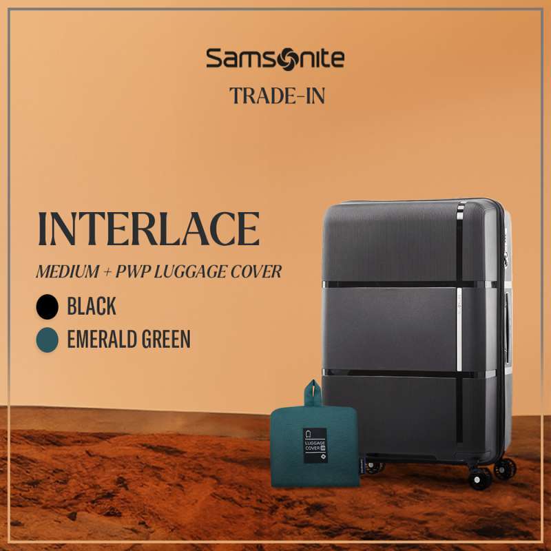 Samsonite Trade In Koper Interlace Medium Exp Black Foldable Luggage  Cover Medium