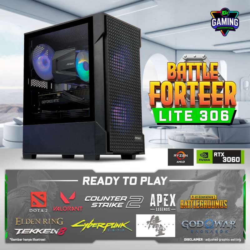 Amd Ryzen Pc With 3060 GAMING PC RTX 3060 Ti AMD Octa Core