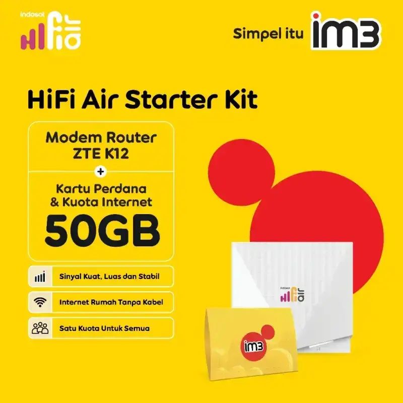 Jual Indosat Hifi Air : Modem Zte K12 + Sim Card Im3 50gb Di Seller Im3 ...