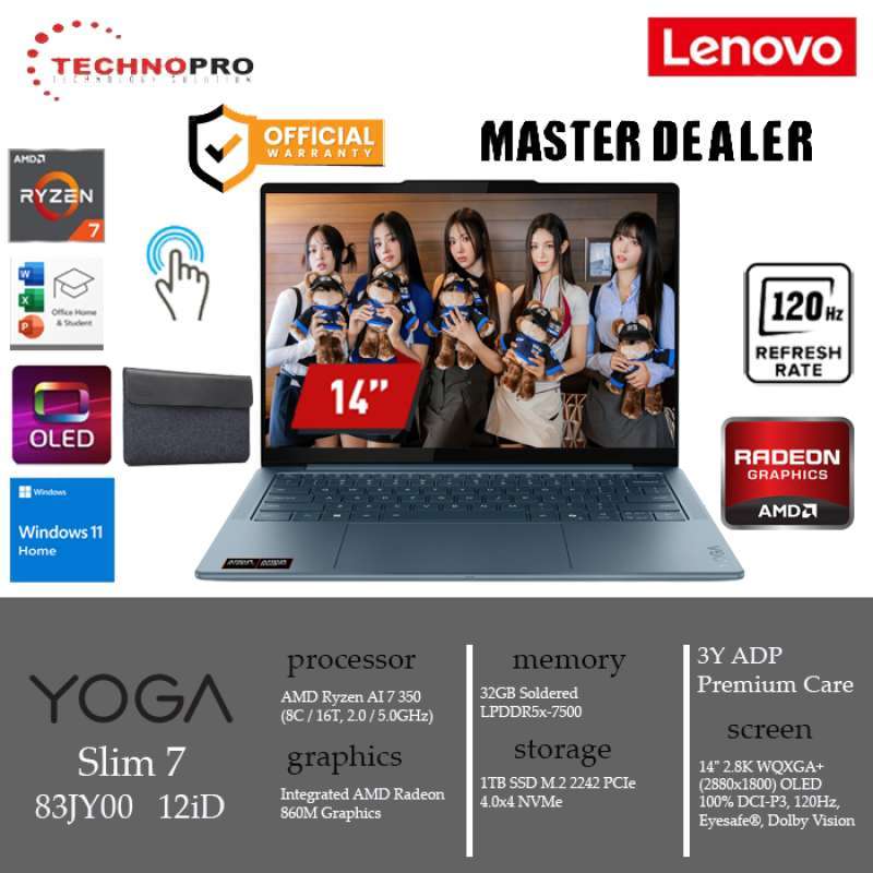 Lenovo Yoga Slim 14AKP10 12iD || AMD Ryzen AI 350 Radeon 860M 32GB  Soldered LPDDR5x-7500 1TB SSD WINDOWS 11 HOME OHS 2024 14