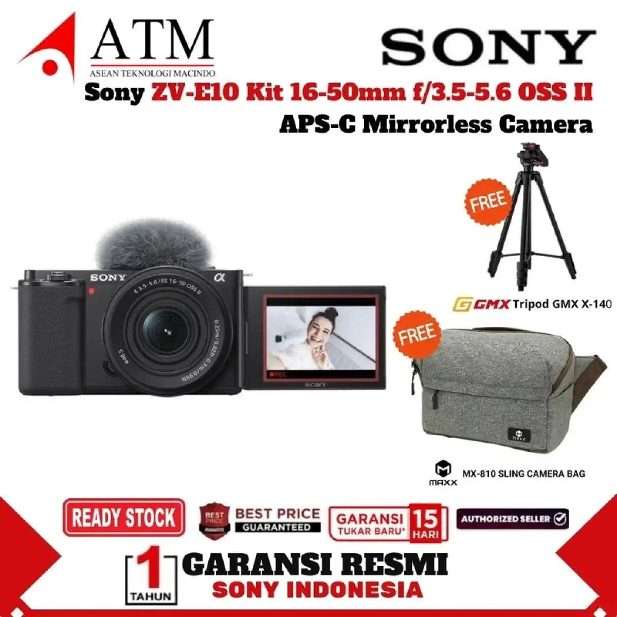 Zve Camera Promo Sony Zv-e10 Kit 16-50mm Ii Mirrorless Camera Sony Zve10 Zve 10 ...