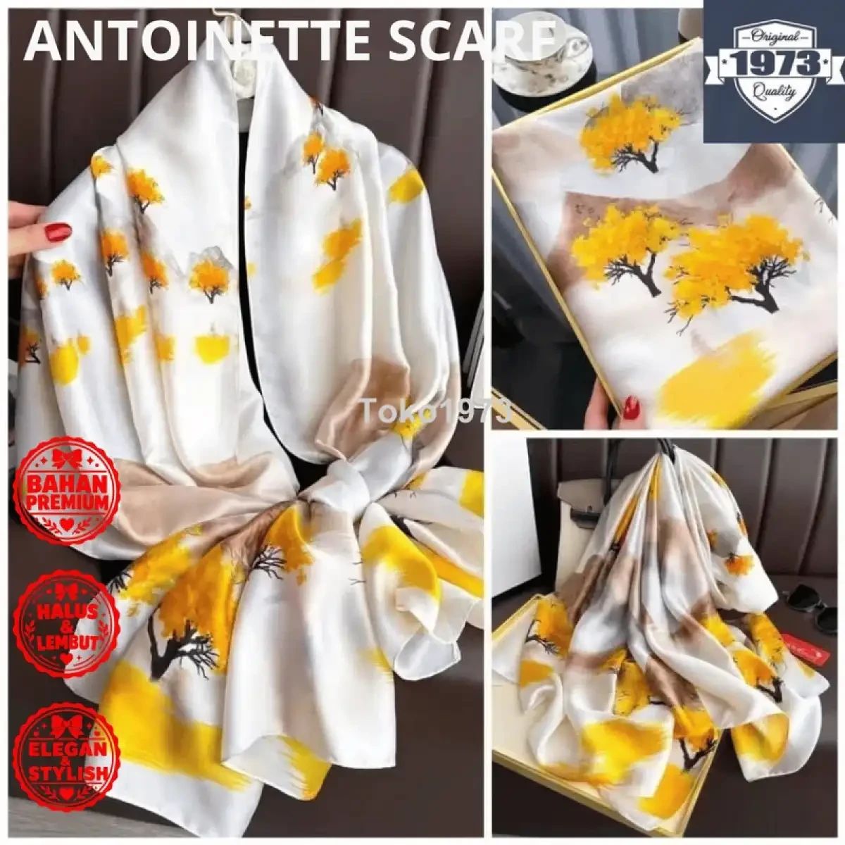 Promo Toko1973 Antoinette 180x90cm Korean Syal Scarf Leher Scarf Tas ...