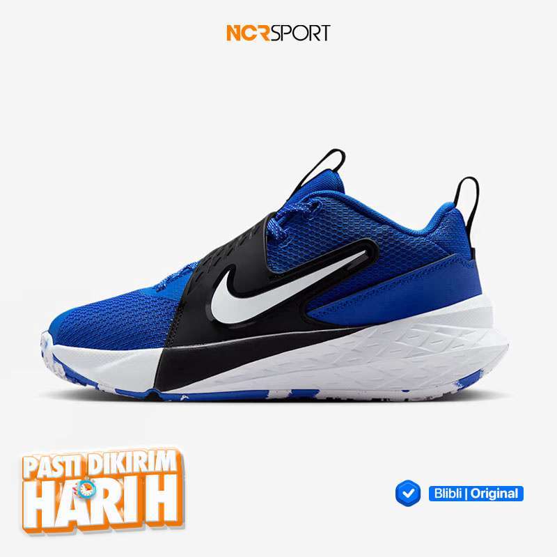 Sepatu Basket Nike Team Hustle D 12 Gs Game Royal Black White Original  Hf6279-400