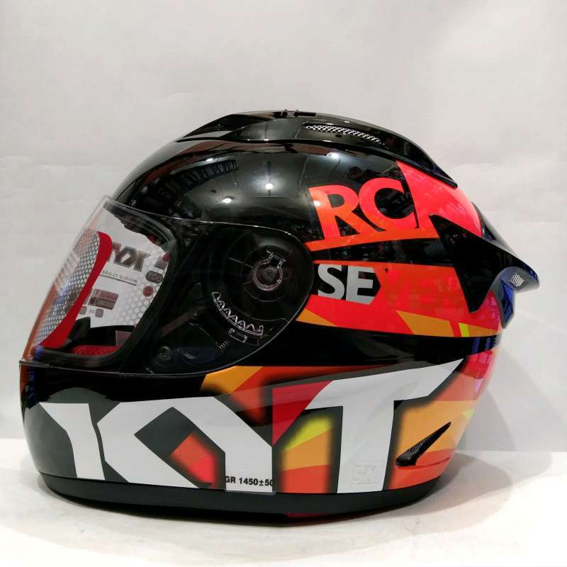 Jual Helm Kyt Rc #19 Black Orange Helm Full Face Di Seller