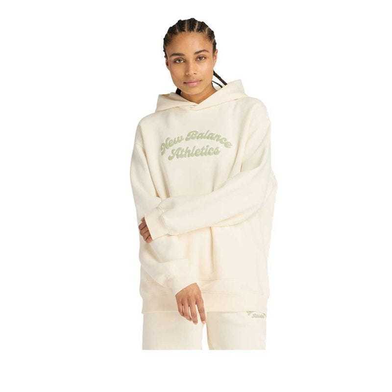 New Balance Women Lifestyle Linear Heritage Fleece Long Hoodie Wanita  [NEWWT535093P]