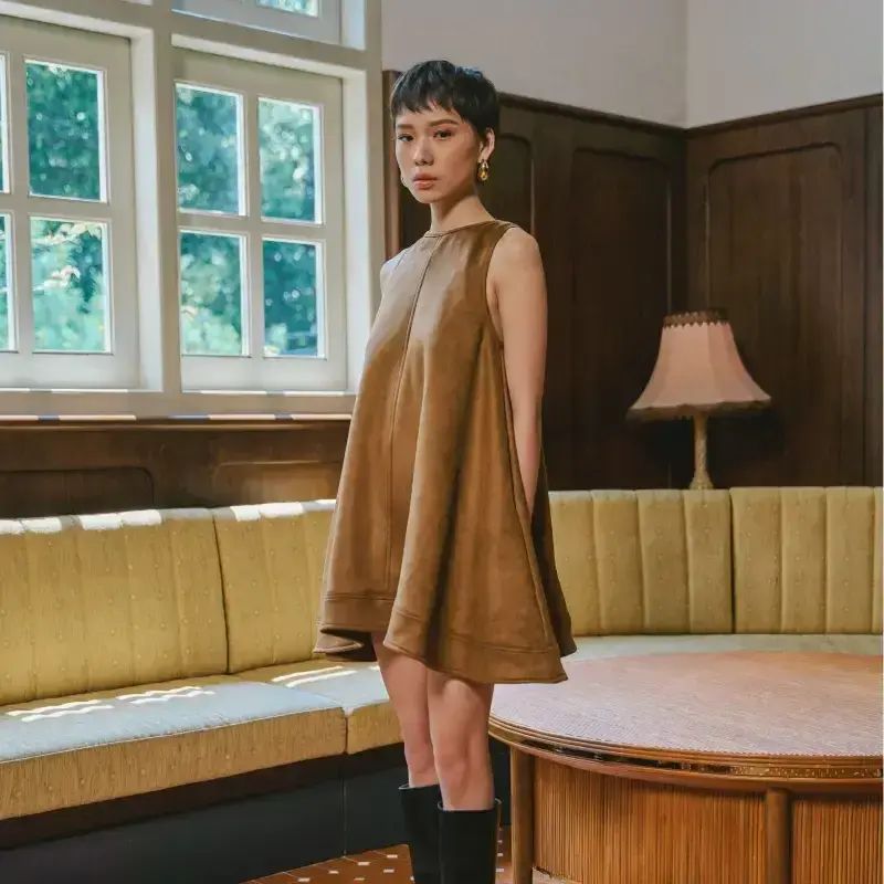 Jual Anain - Rosette Dress Brown Di Seller Anain Flagship Store - Anain ...