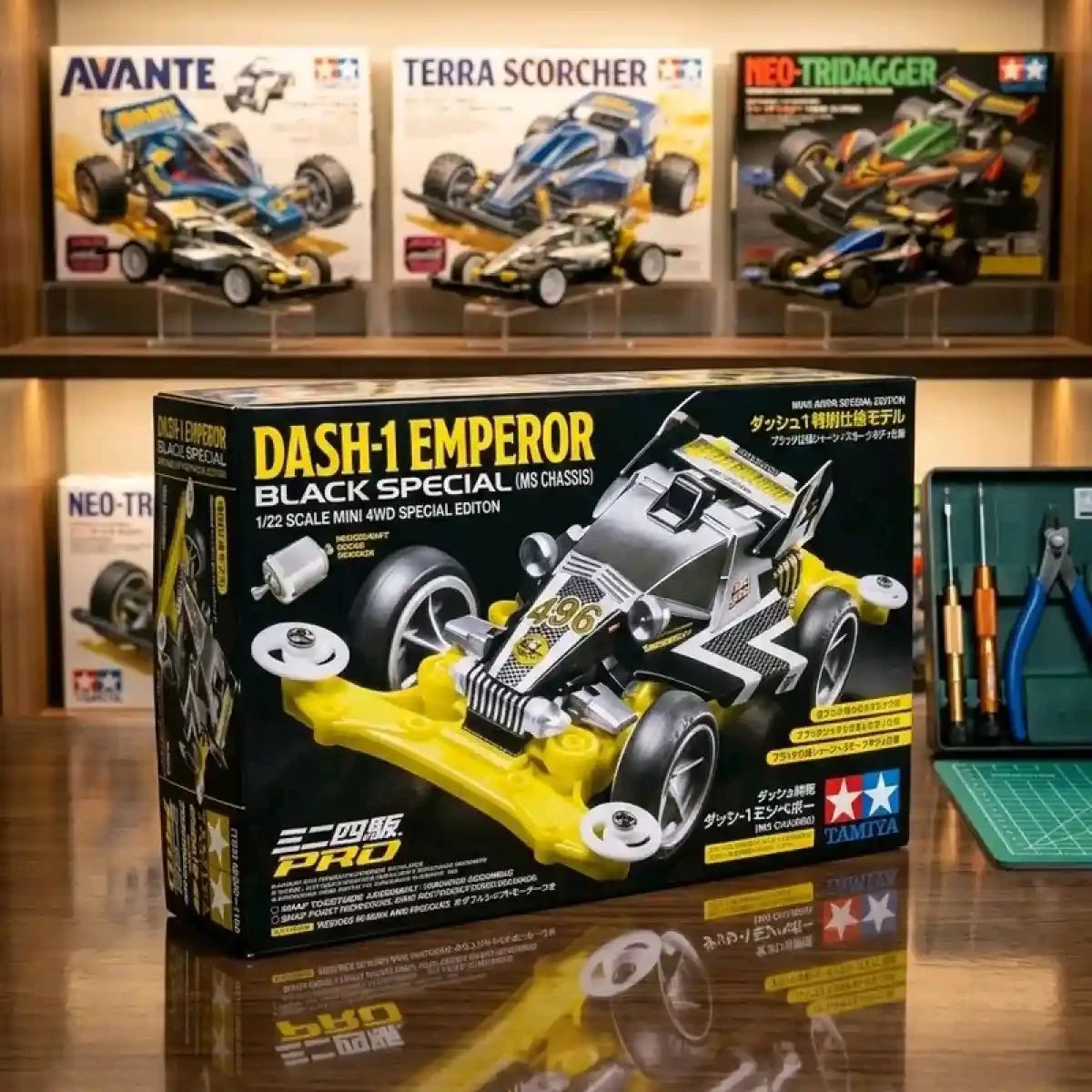 Jual Tamiya Mini 4wd Dash 1 Emperor Black Special, Ms Chassis. Di