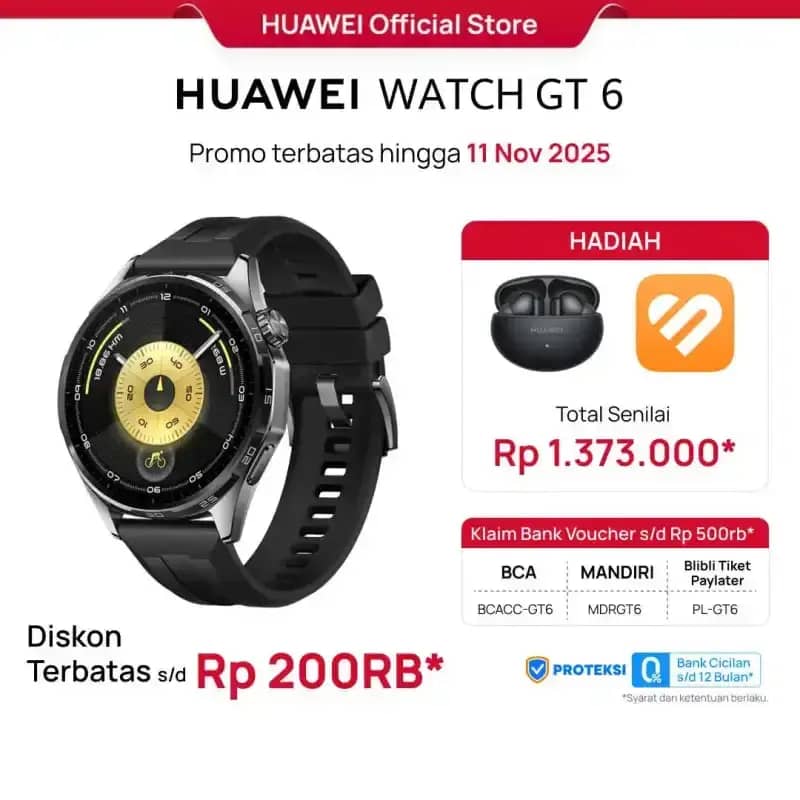 [Varian Baru Coming Soon] HUAWEI WATCH GT Series Smartwatch l Golf  Diving* l Running Cycling l 21-Day Battery Life* ECG*