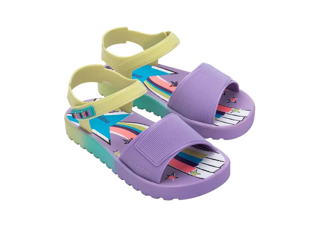 Mini Melissa FW25 Colors Inf Lilac/Green Sepatu Anak Perempuan (37106BQ4450)