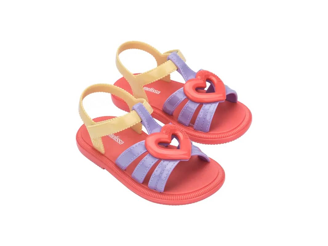 Mini Melissa FW25 Hip Lovely Bb Red/Lilac/Yellow Sendal Anak Perempuan  (36164BN5220)