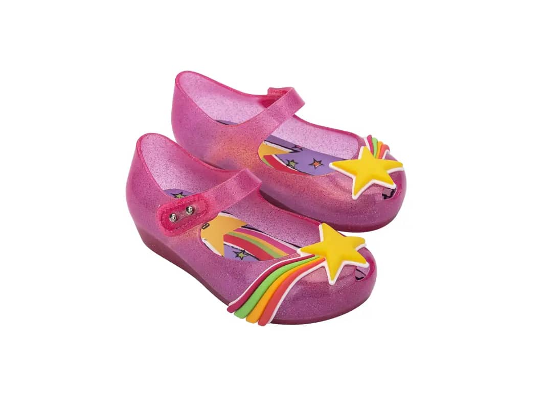 Mini Melissa FW25 Ultragirl Colors Bb Glitter Pink/Yellow Sepatu Anak  Perempuan (37107BN5510)