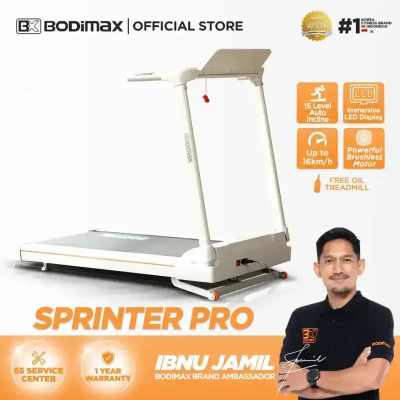 Promo Bodimax Sprinter Pro Treadmill 16km/h Auto Incline 15