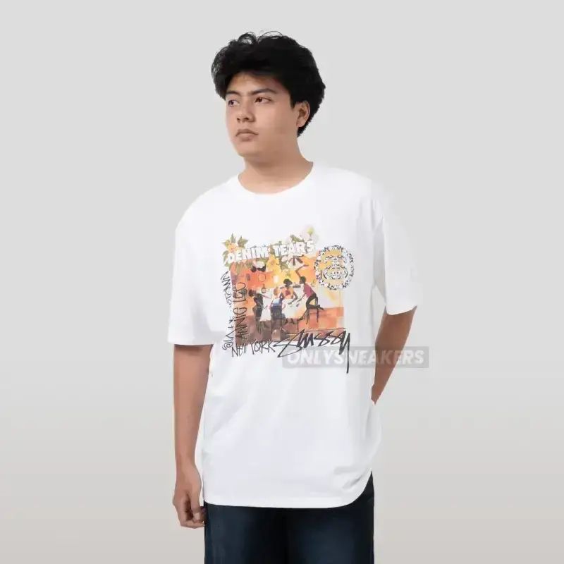 Jual Stussy X Denim Tears Annie Lee White Tee Di Seller