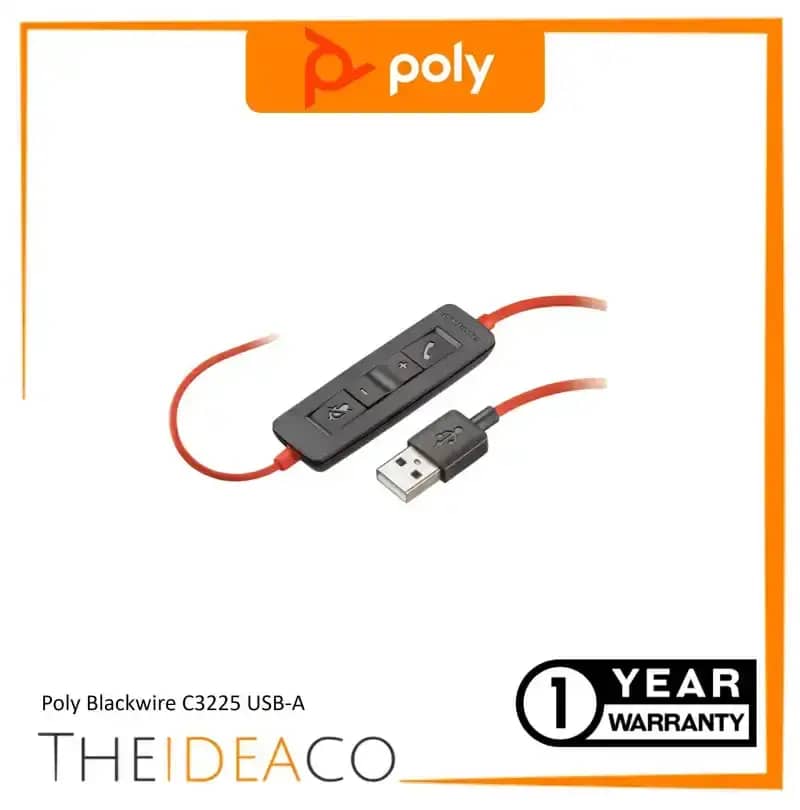 Poly Blackwire 3225 Stereo USB-A Headset