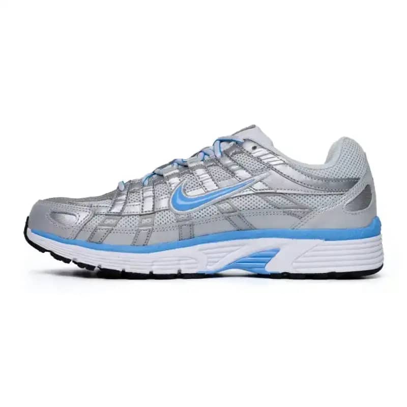 NIKE P-6000 METALLIC PLATINUM PURE PLATINUM METALLIC SILVER UNIVERSITY BLUE