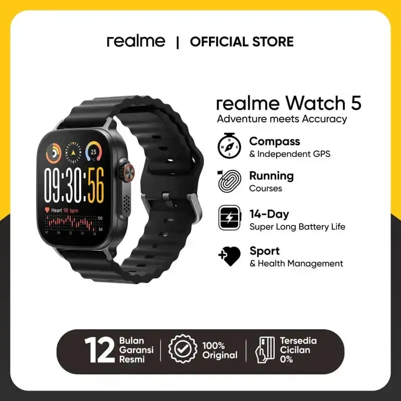Promo Realme Watch Sport Smartwatch GPS Running Ip68 Dust