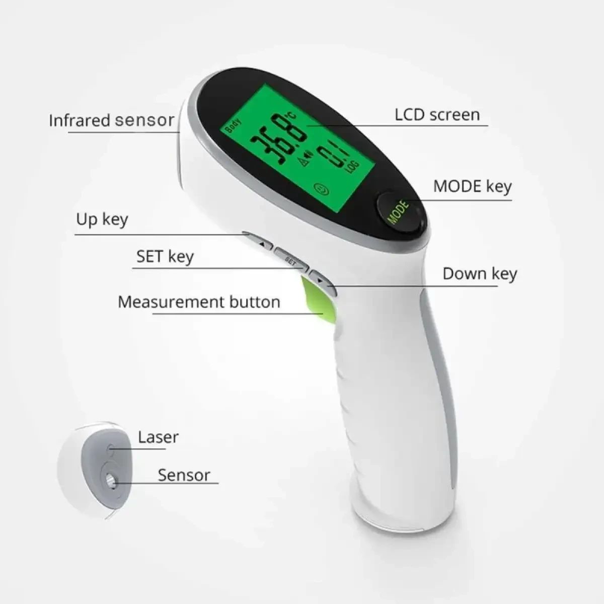 Termometer Digital Riester Jual Yongrow Termometer Suhu Badan Digital Thermogun Infrared Dual Mode ...