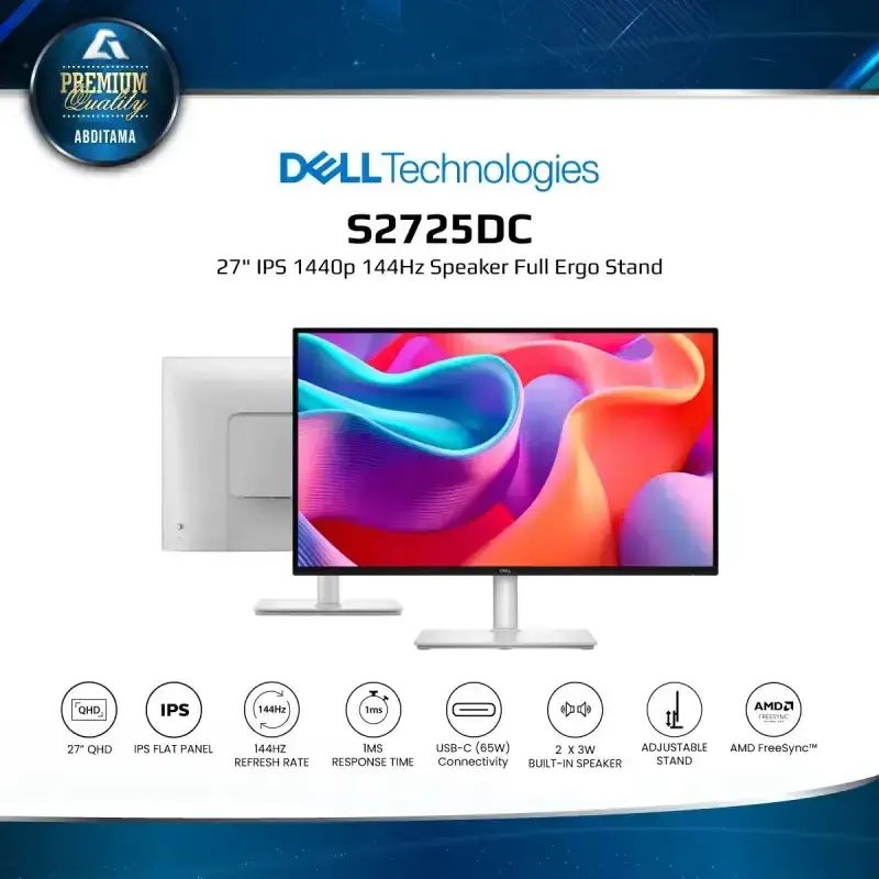 Promo Monitor Led Dell S2725dc 27 Ips 1440p Qhd 2k 144hz Hdmi 1.4