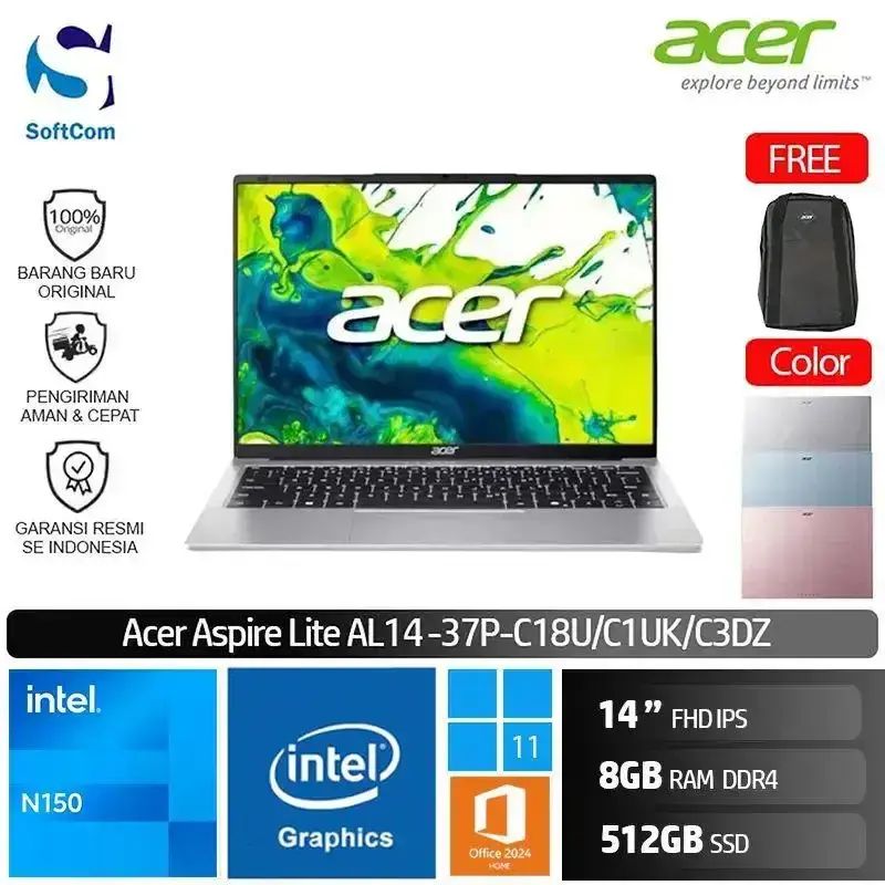 Jual Acer Aspire Lite Al14 37p C1uk C18u C3dz Intel N150/8gb/512gb Ssd ...