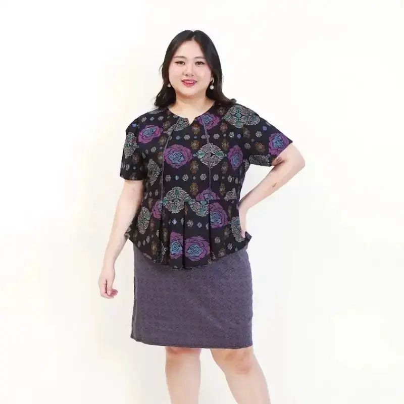 sachin and babi light blue dress Rekomendasi Model Tunik Batik untuk Pesta