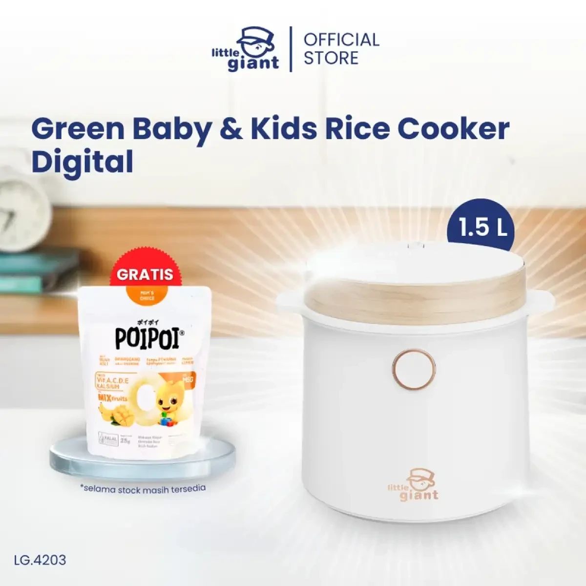 Promo Little Giant Digital 1.5l Green Baby & Kids Rice Cooker | Rice ...