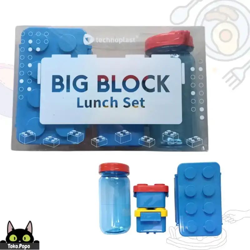 Jual Merk Technoplast Big Block Lunch Box Set/tempat Makan ...
