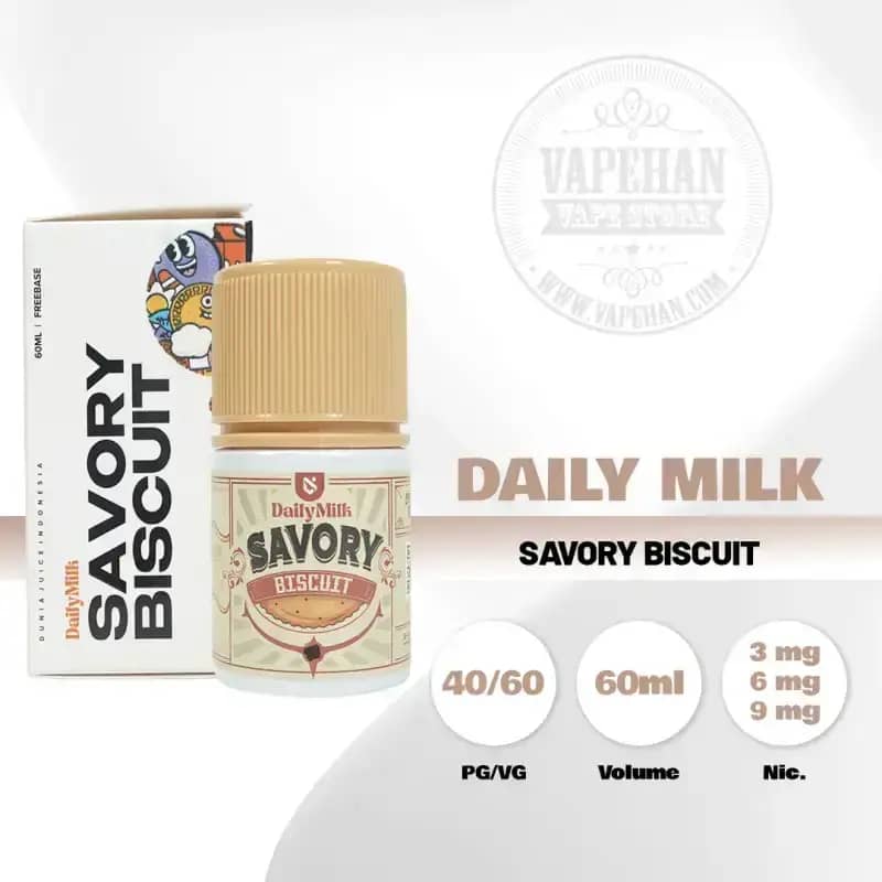 Jual Liquid Vape Daily Milk Savory Biscuit 60ml By Dunia Juice Indonesia Di  Seller Vapehan Store - Vapehan Store - Kota Jakarta Timur | Blibli