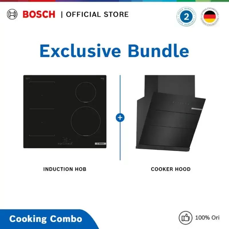 Promo [exclusive Bundle] Bosch Cooking Combo Induction Hob + Cooker ...