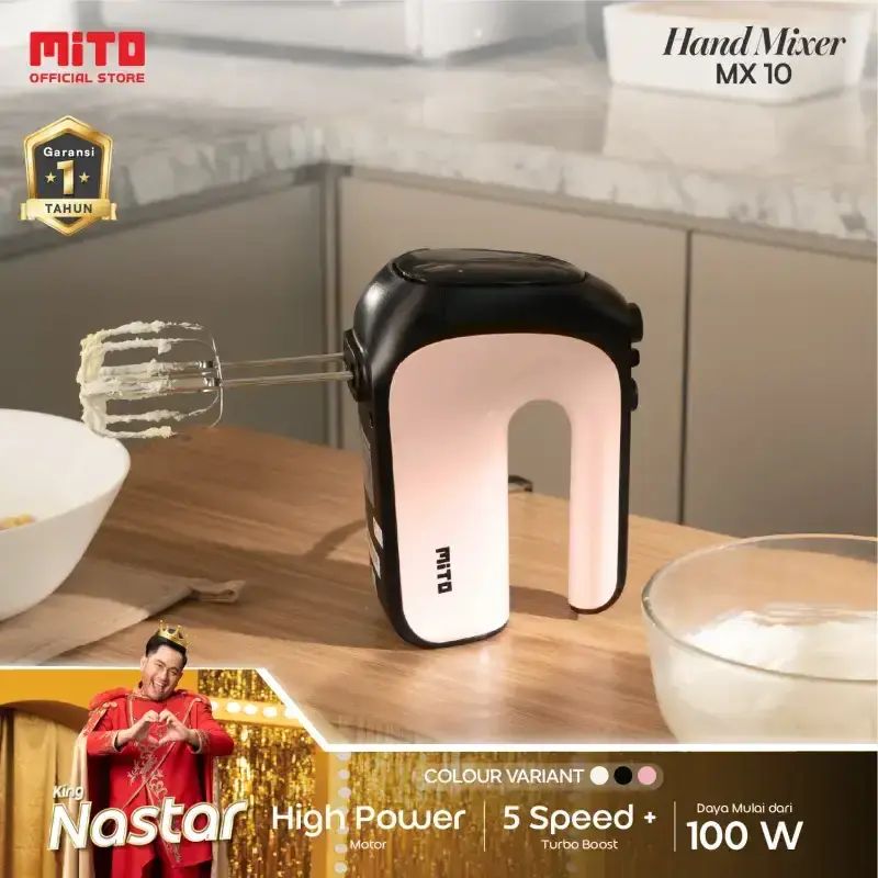 Mixer Roti Mito Promo Mito Mx10 Hand Mixer – 5 Speed Turbo, Motor Kuat Dan Stabil ...