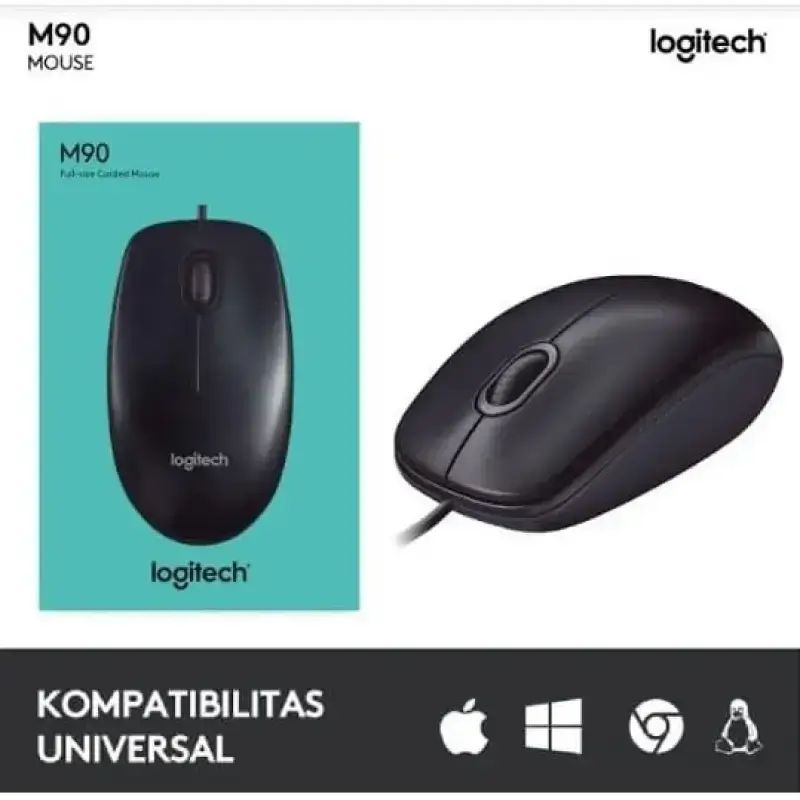 Jual Logitech M90 USB 2.0 Universal Mouse - Hitam [1000 Dpi] Original ...