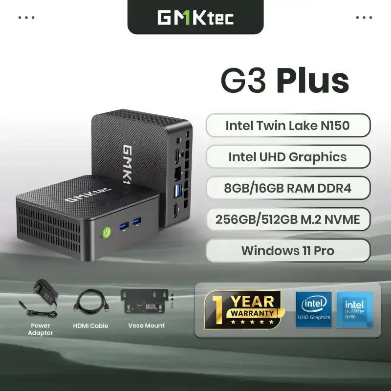 Promo Gmktec Mini Pc Gaming G3 Plus Intel Twin Lake N150 - 16gb