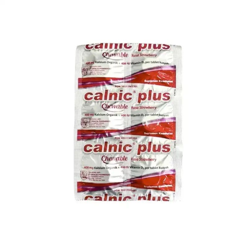 Jual Calnic Plus Chewable Strip Isi 6 Tablet Kunyah - Kalsium Vitamin D ...