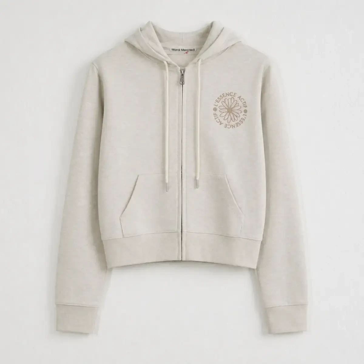 Jual Hoodie Mardi Mercredi Actif L'essence Pocket Brown Oatmeal