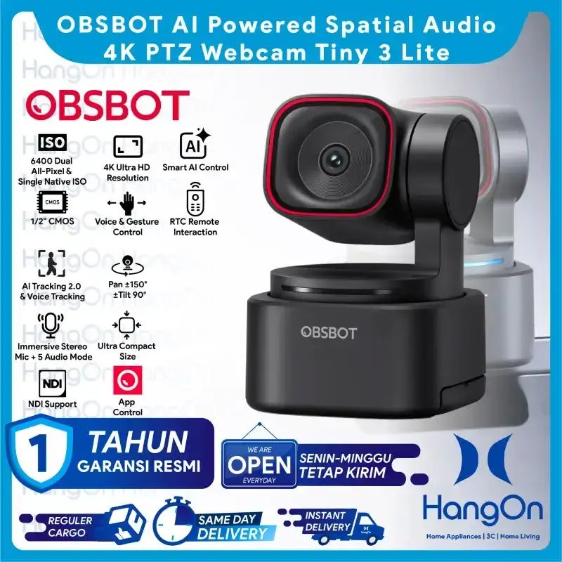 Promo Obsbot Tiny 3 Lite Ai-powered Spatial Audio 4k Ultra Hd Ptz ...
